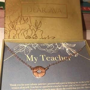Dear Ava ‘My Teacher’ NEW necklace rose gold